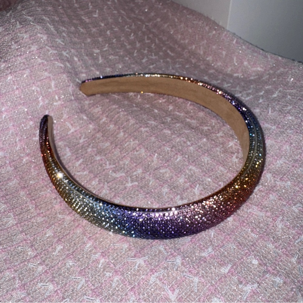 Sparkling Rainbow/Multicolor Crystal Headband - Picture 4 of 10
